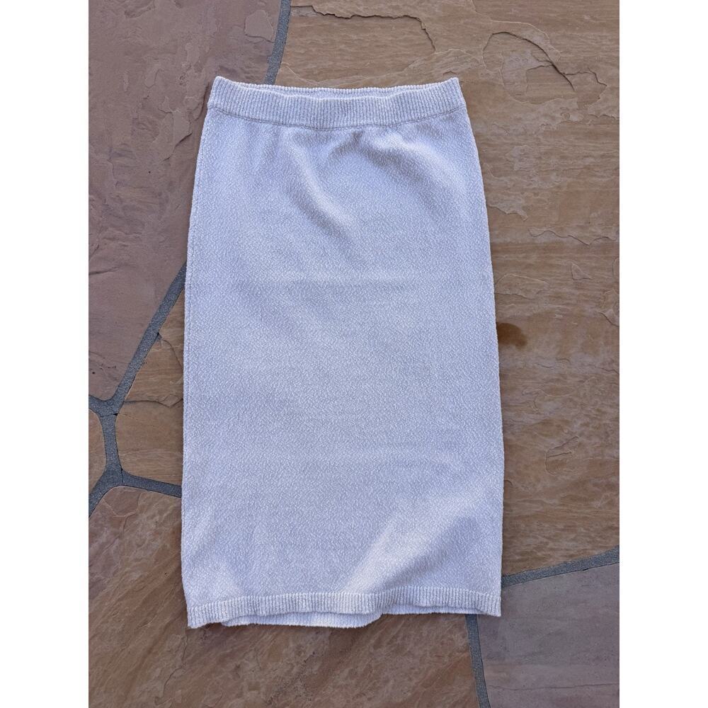Free People Beach Knit Ivory Maxi Skirt Womens Size Medium